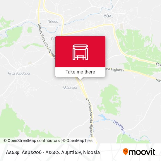Λεωφ. Λεμεσού - Λεωφ. Λυμπίων map