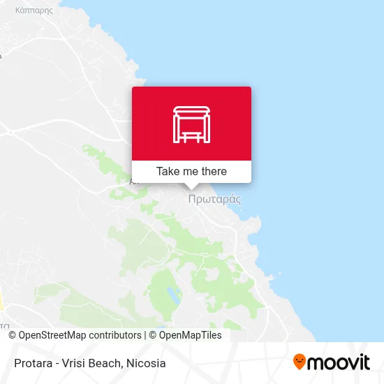 Protara - Vrisi Beach map