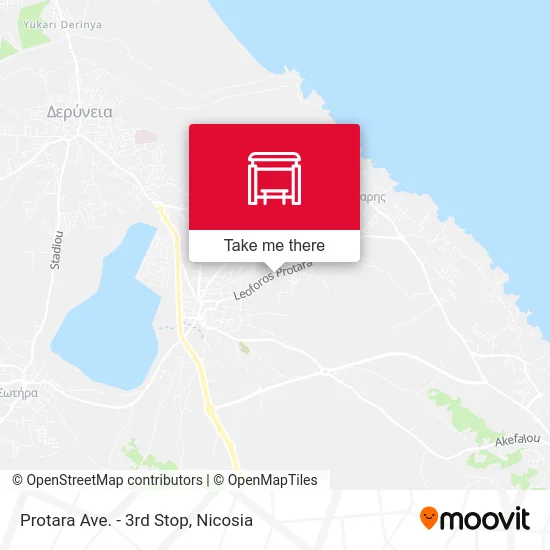 Protaras Ave. - 3rd Stop map
