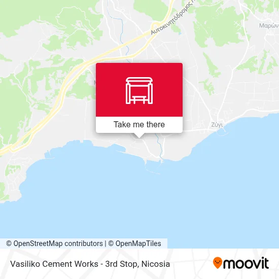 Vasiliko Cement Works - 3rd Stop map
