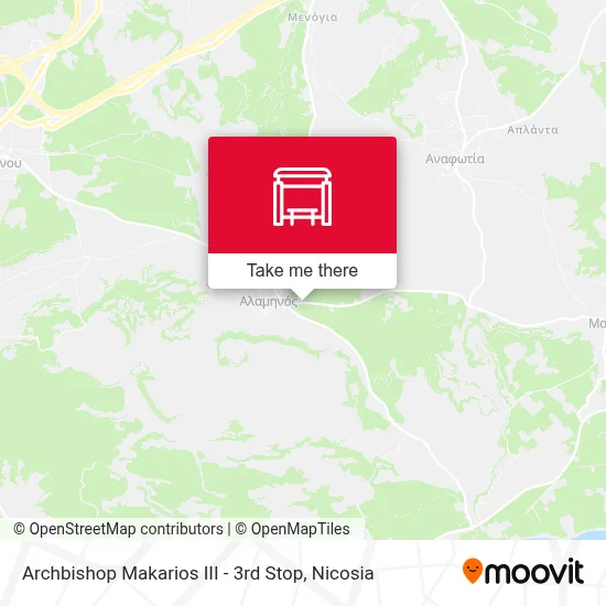 Archbishop Makarios III - 3rd Stop map