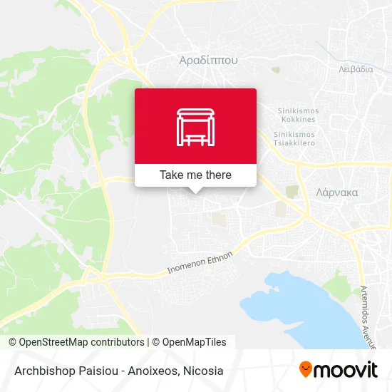 Archbishop Paisiou - Anoixeos map