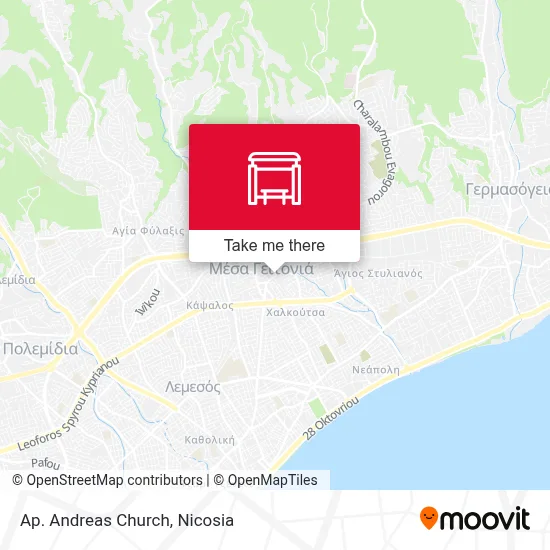 Ap. Andreas Church map