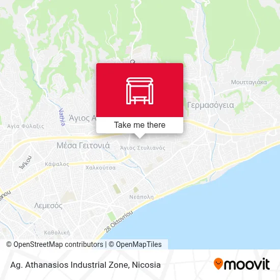 Ag. Athanasios Industrial Zone map