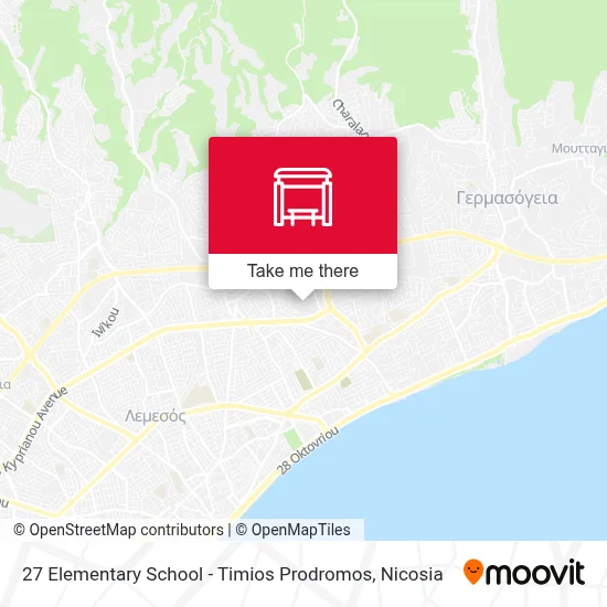 27 Elementary School - Timios Prodromos map