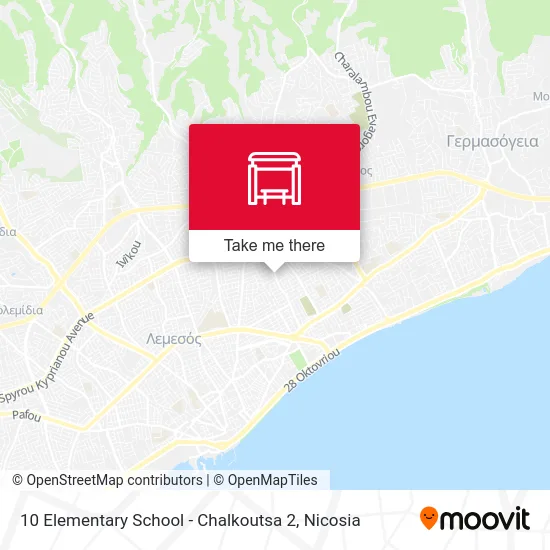 10th Elementary School - Chalkoutsa 2 map