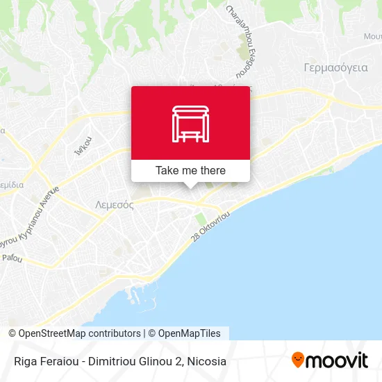 Riga Feraiou - Dimitriou Glinou 2 map