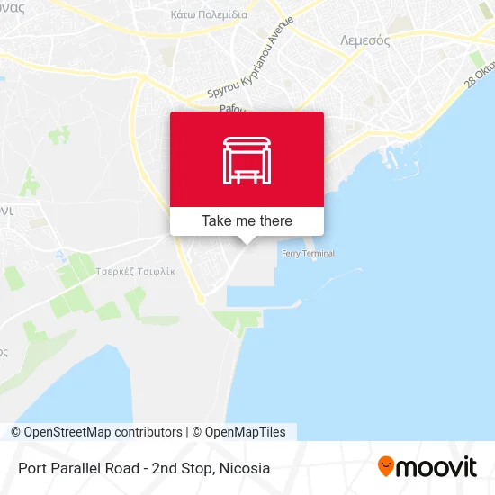 Port Parallel Road - 2nd Stop map