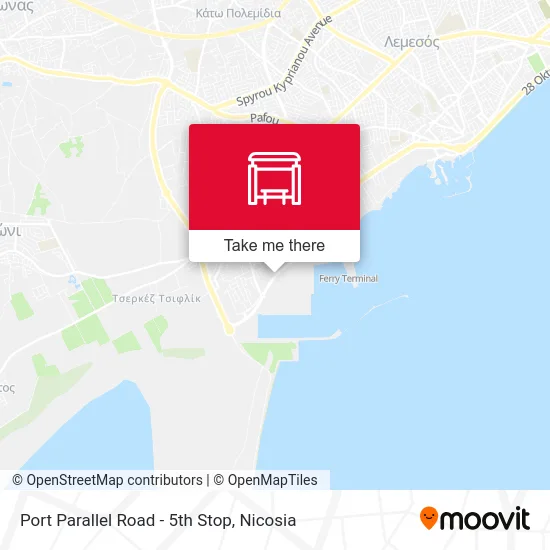 Port Parallel Road - 5th Stop map