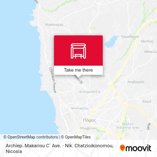 Archiep. Makariou C´ Ave. - Nik. Chatzioikonomou map