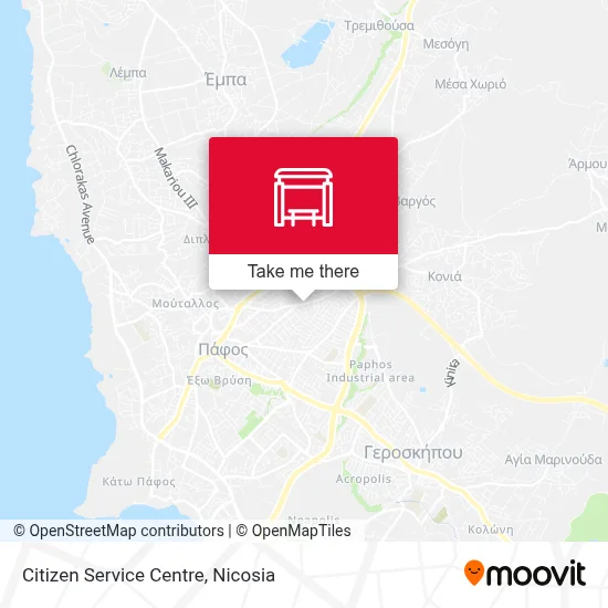 Citizen Service Centre map