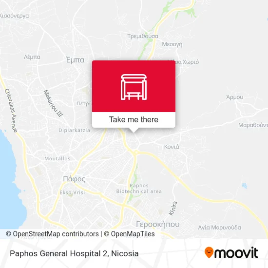 Paphos General Hospital 2 map