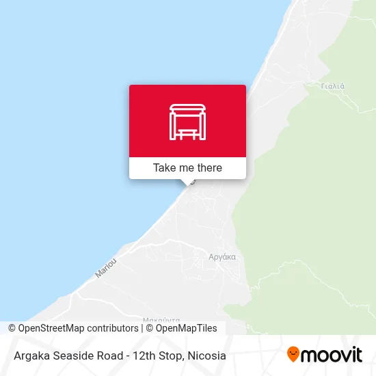 Argaka Seaside Road - 12th Stop map