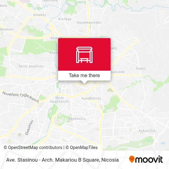 Ave. Stasinou - Arch. Makariou B Square map