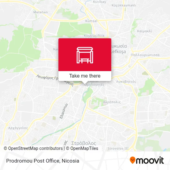 Prodromou Post Office map
