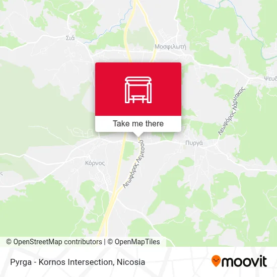 Pyrga - Kornos Intersection map