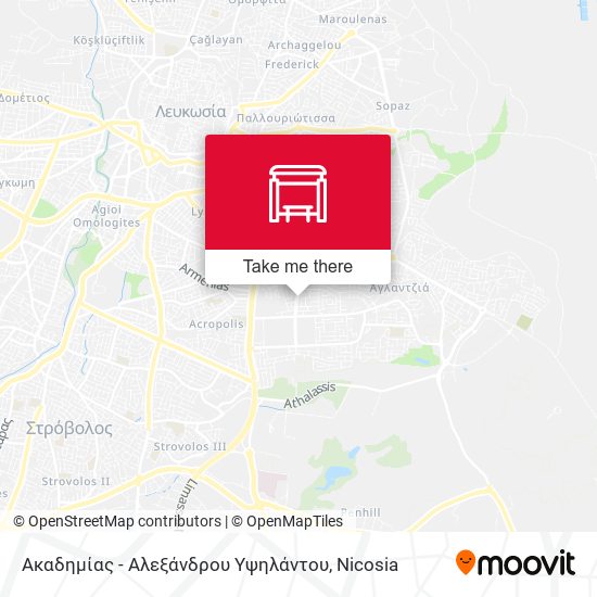 Ακαδημίας - Αλεξάνδρου Υψηλάντου map