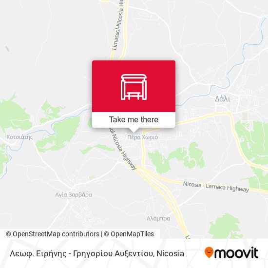 Λεωφ. Ειρήνης - Γρηγορίου Αυξεντίου map