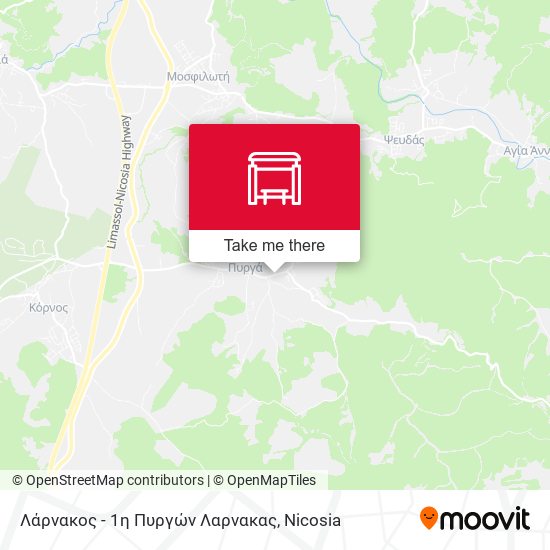 Λάρνακος - 1η Πυργών Λαρνακας map