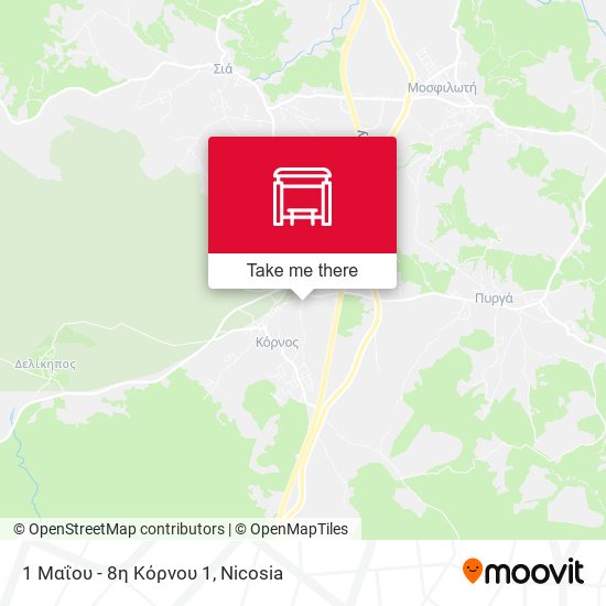 1 Μαΐου - 8η Κόρνου 1 map