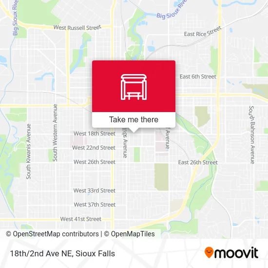 Mapa de 18th/2nd Ave NE