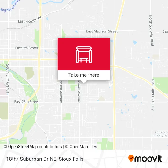 18th/ Suburban Dr NE map