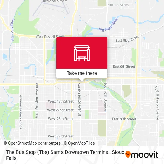 The Bus Stop (Tbs) Sam's Downtown Terminal map
