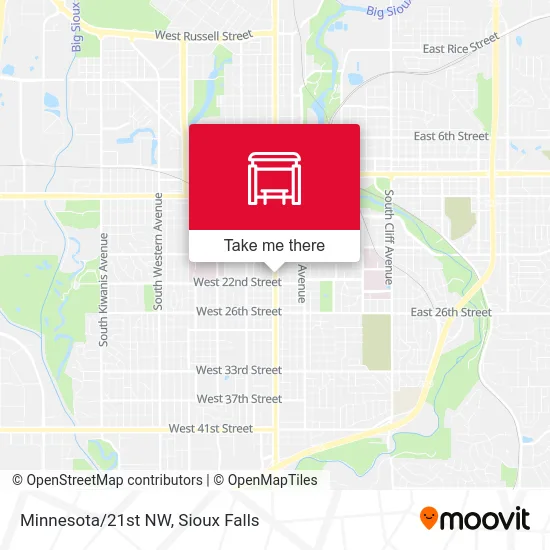 Mapa de Minnesota/21st NW