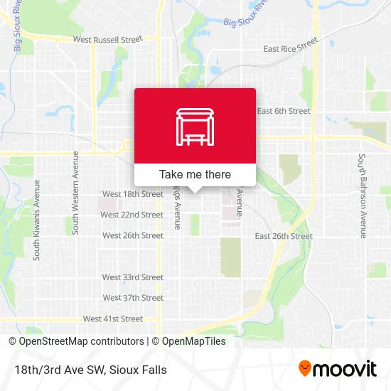 Mapa de 18th/3rd Ave SW