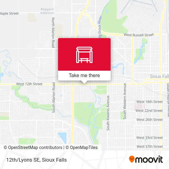Mapa de 12th/Lyons SE