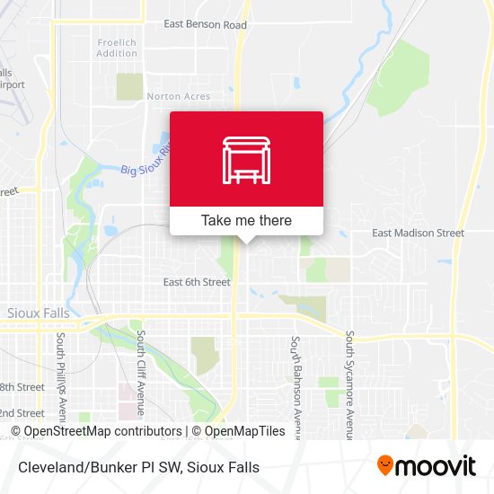 Cleveland/Bunker Pl SW map