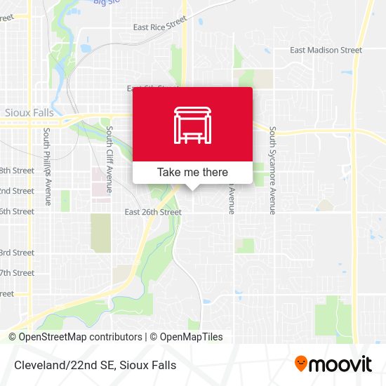Cleveland/22nd SE map