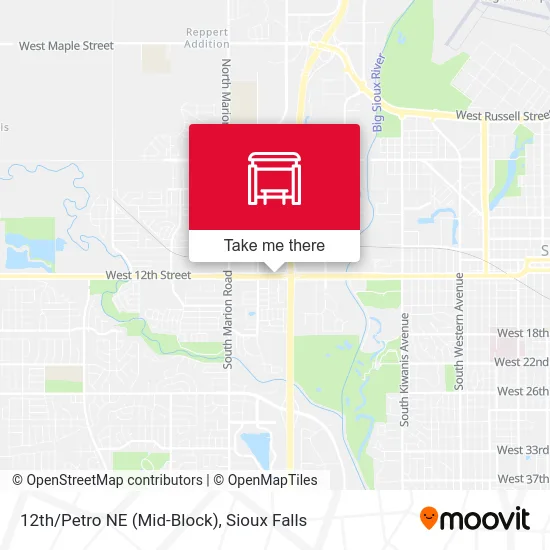 Mapa de 12th/Petro NE (Mid-Block)