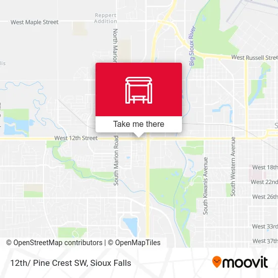 Mapa de 12th/ Pine Crest SW
