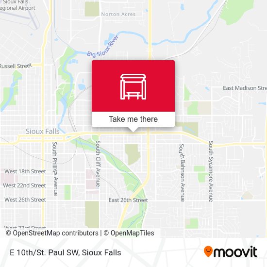 E 10th/St. Paul SW map