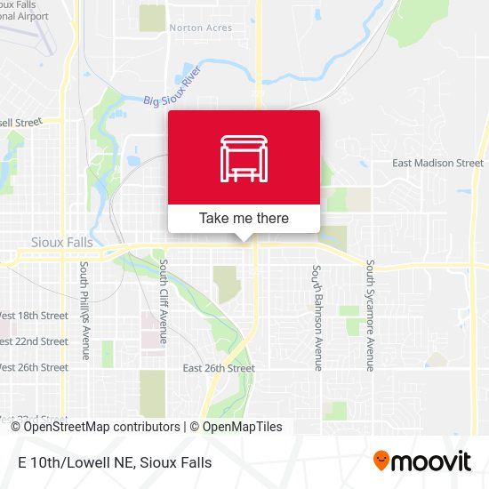 E 10th/Lowell NE map