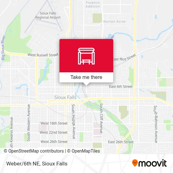 Weber/6th NE map