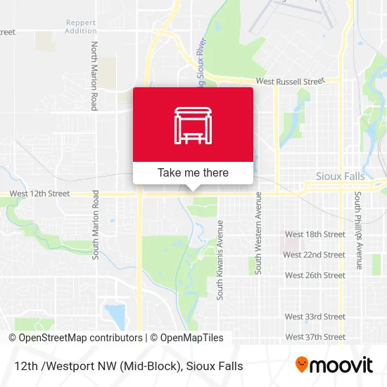 Mapa de 12th /Westport NW (Mid-Block)