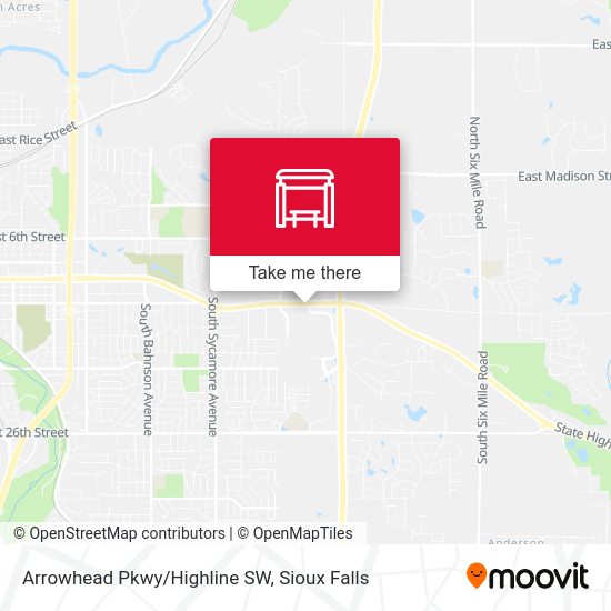 Arrowhead Pkwy/Highline SW map