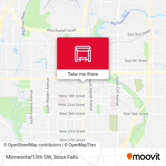 Minnesota/13th SW map