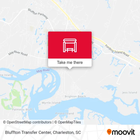 Bluffton Transfer Center map