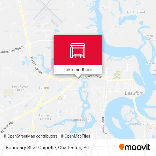 Boundary St at Chipotle map
