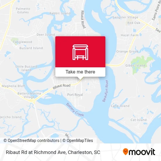 Ribaut Rd at Richmond Ave map