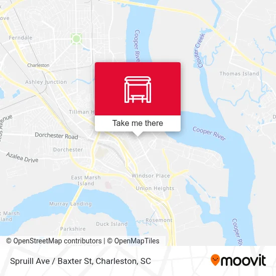 Spruill Ave / Baxter St map