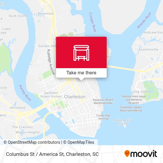 Columbus St / America St map