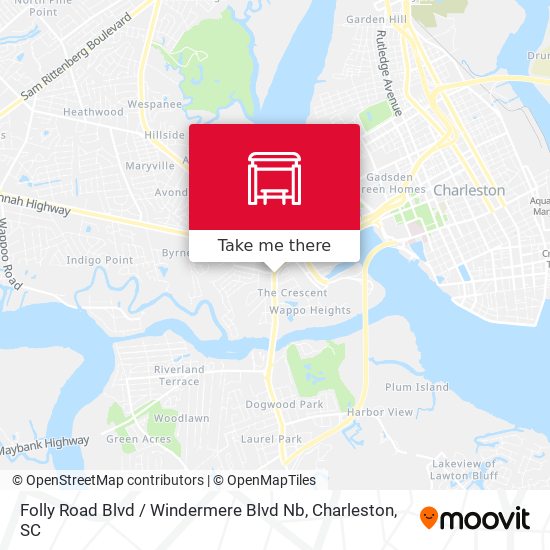 Mapa de Folly Road Blvd / Windermere Blvd Nb