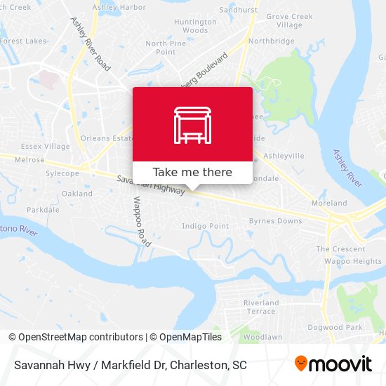 Savannah Hwy / Markfield Dr map