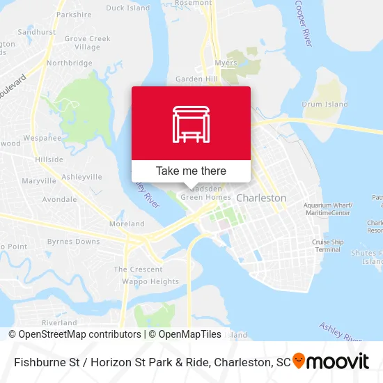 Mapa de Fishburne St / Horizon St Park & Ride