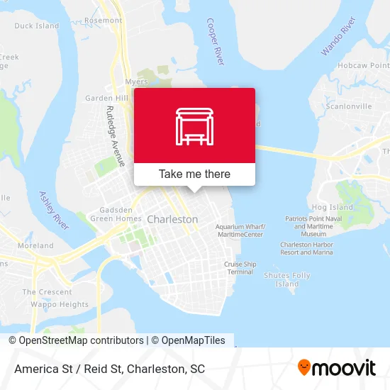 America St / Reid St map