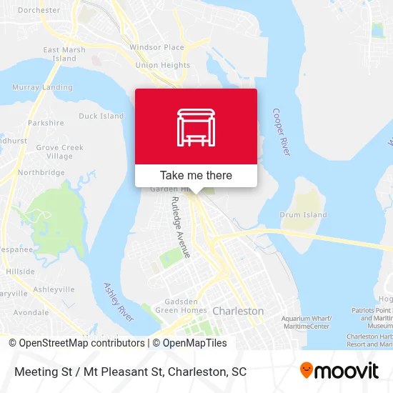 Meeting St / Mt Pleasant St map